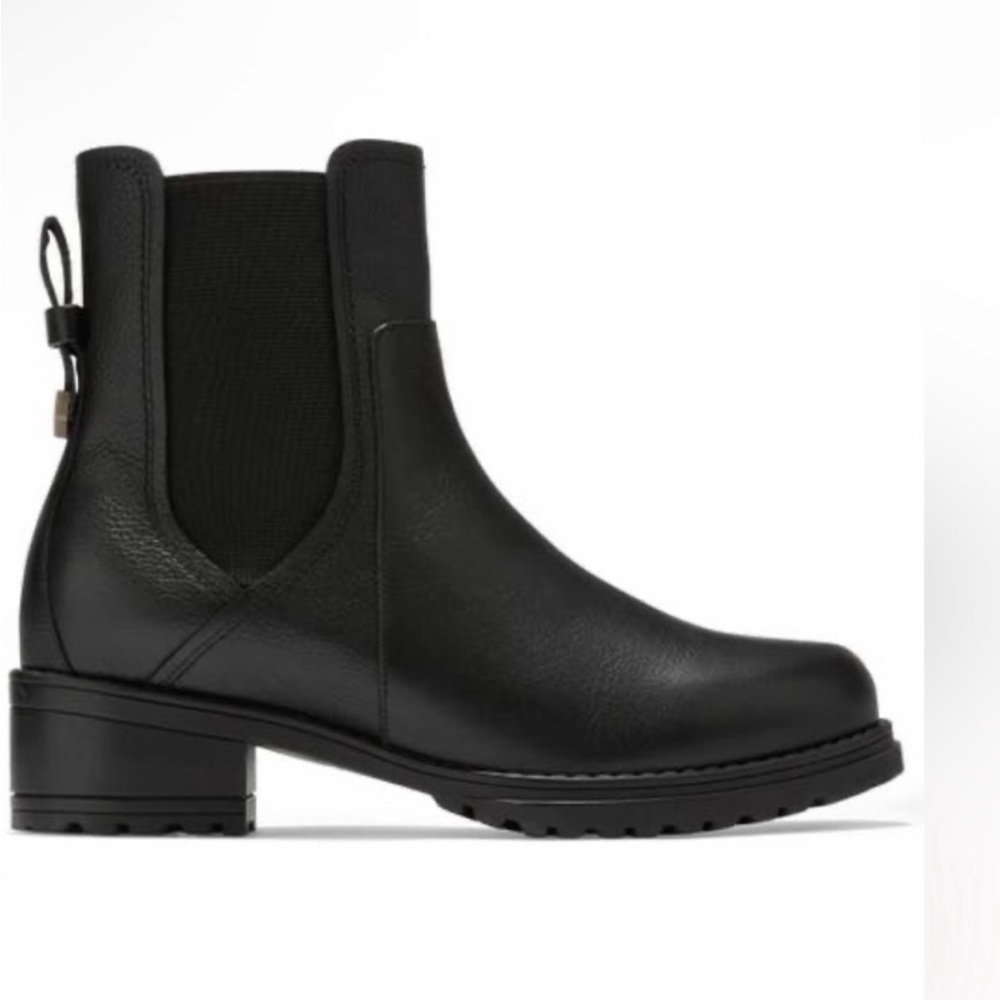 NWT Cole Haan Waterproof Camea Leather Chelsea Boot | Black | Size: 7 - Picture 3 of 13